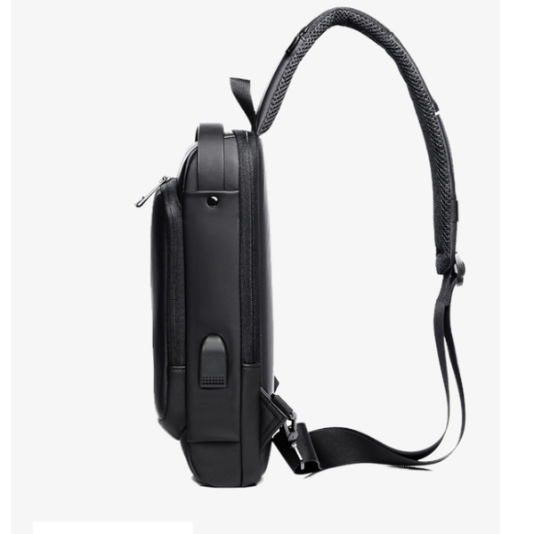 Anti Theft Stylish Locking Usb Crossbody Sling Bag Men Bags