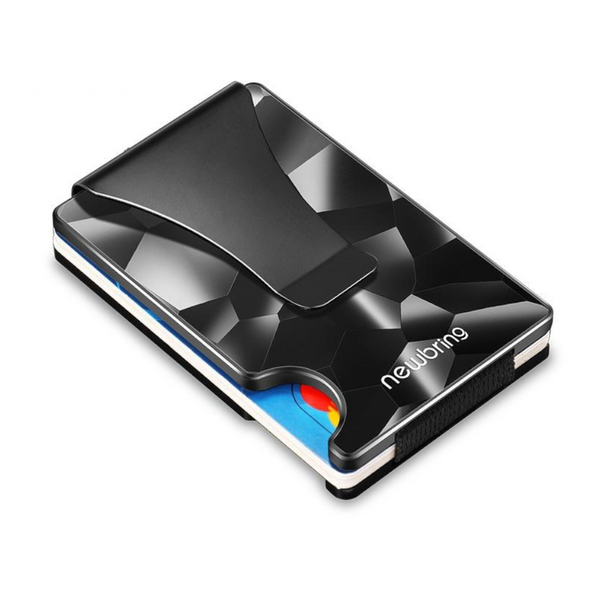 Anti Magnetic Metal Card Holder For Multiple Cards Large Geometric Pattern Business Card Holders