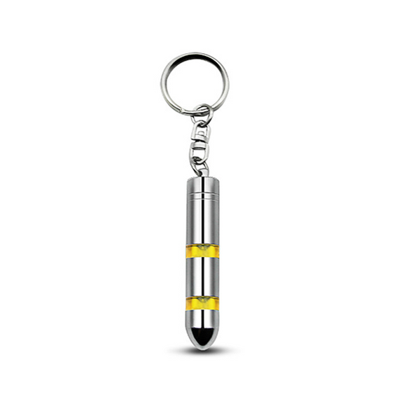 Anti Static Key Chain Secondary Discharge Bullet Shaped Yellow