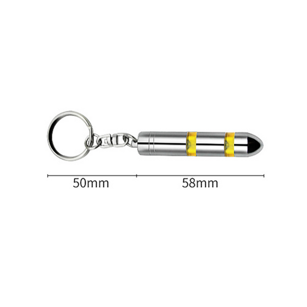 Anti Static Key Chain Secondary Discharge Bullet Shaped Yellow