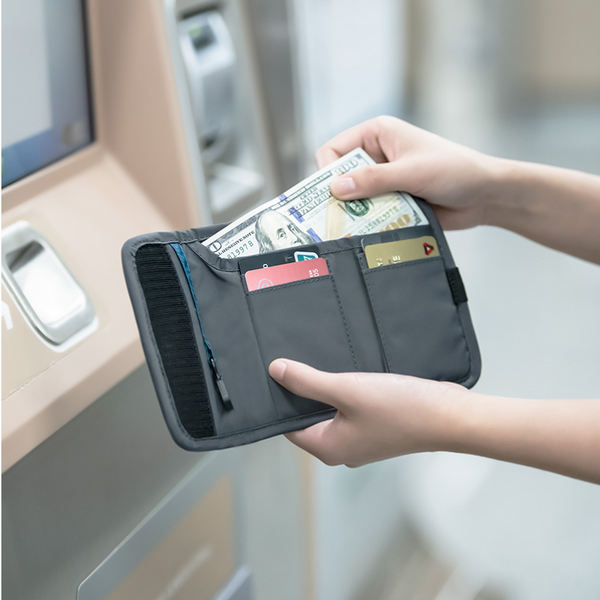 Anti Theft Fried Blocking Travel Wallet Multi Functional Flight Ticket Document Package Storgage Bag Id & Document Holders