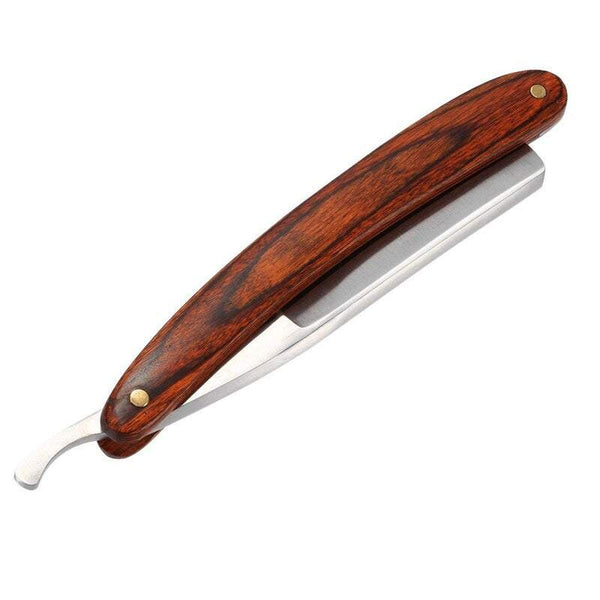 Razors Blades Antique Men's Straight Cut Carbon Steel Folding Retro Barber Beard Throat Shaving Pearwood Handle Male Men's Razor Blades