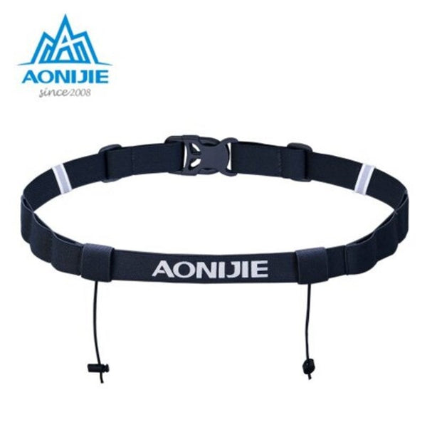 E4076 E4085 Running Race Number Belt Waist Pack Bib Holder For Triathlon Marathon Cycling Black Other Fitness Running & Yoga
