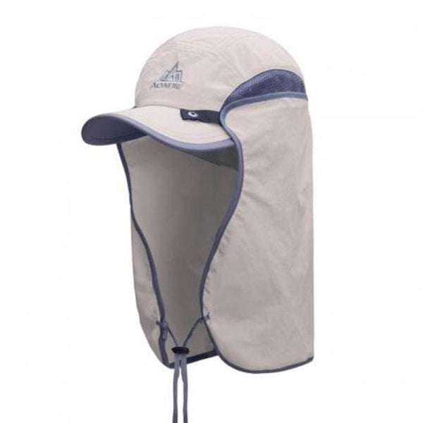 E4089 Fishing Hat Sun Visor Cap Outdoor Upf 50 With Removable Ear Neck Flap Cover Tan Hats