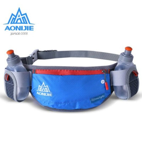 E882 Marathon Jogging Cycling Running Hydration Belt Waist Bag With 170Ml Water Bottles Rose Waist Packs & Bags