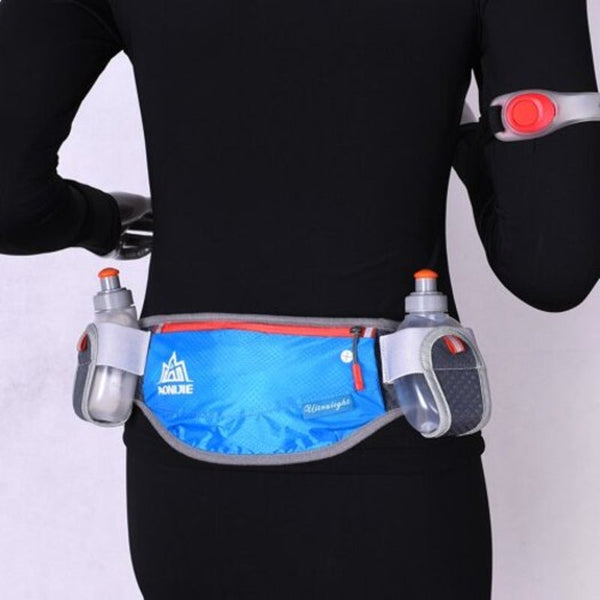 E882 Marathon Jogging Cycling Running Hydration Belt Waist Bag With 170Ml Water Bottles Rose Waist Packs & Bags