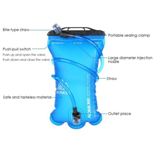 Sd16 Outdoor Water Bag For Bicycling And Hiking Blue 2L Hydration Packs