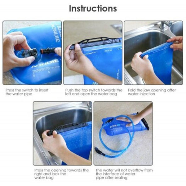 Sd16 Outdoor Water Bag For Bicycling And Hiking Blue 2L Hydration Packs