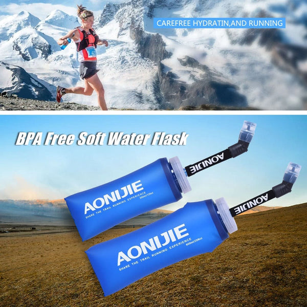 350Ml Soft Flask Sport Bottle Folding Collapsible Water Running Hydration Water Bottles