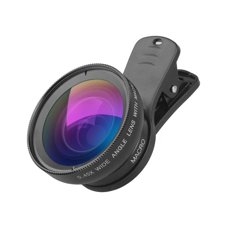 Phone Lens Kit 0.45X Super Wide Angle & 12.5X Macro Lenses