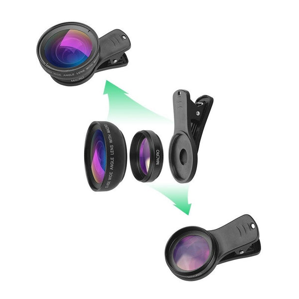 Phone Lens Kit 0.45X Super Wide Angle & 12.5X Macro Lenses
