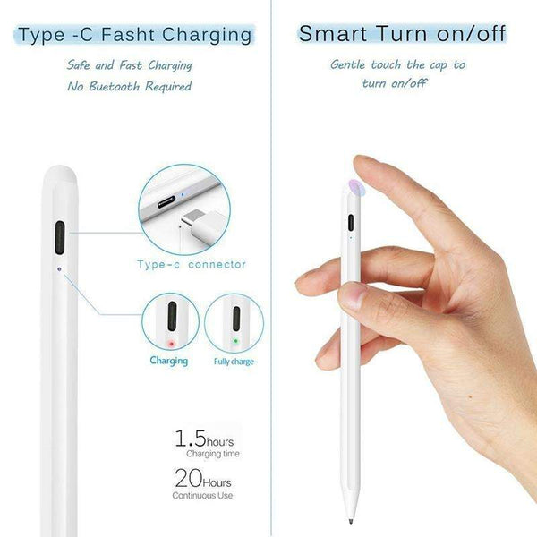 Stylus Pen For Apple Ipad Tablet Usb Rechargeable Styluses