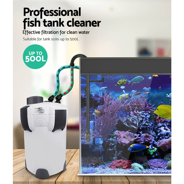 Giantz Aquarium External Canister Filter Fish Tank Uv Light With Media Kit 2400L/H