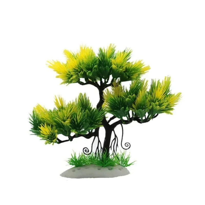 Aquarium Ornaments Simulation Plants Fish Tank Landscaping Decorations Plastic Water Flowers Trees Rocks Accessories Aquariums
