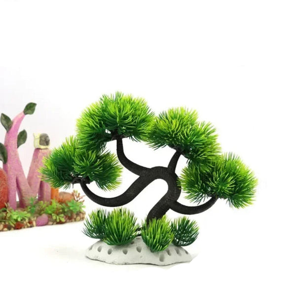 Aquarium Ornaments Simulation Plants Fish Tank Landscaping Decorations Plastic Water Flowers Trees Rocks Accessories Aquariums