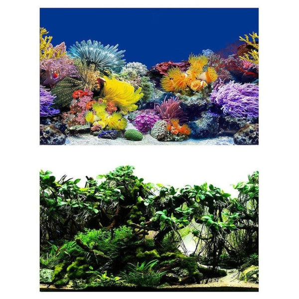 Aquarium Background Fish Tank Wallpaper Double Sided Decoration Sticker Paper A 50Cmx102cm Decorations