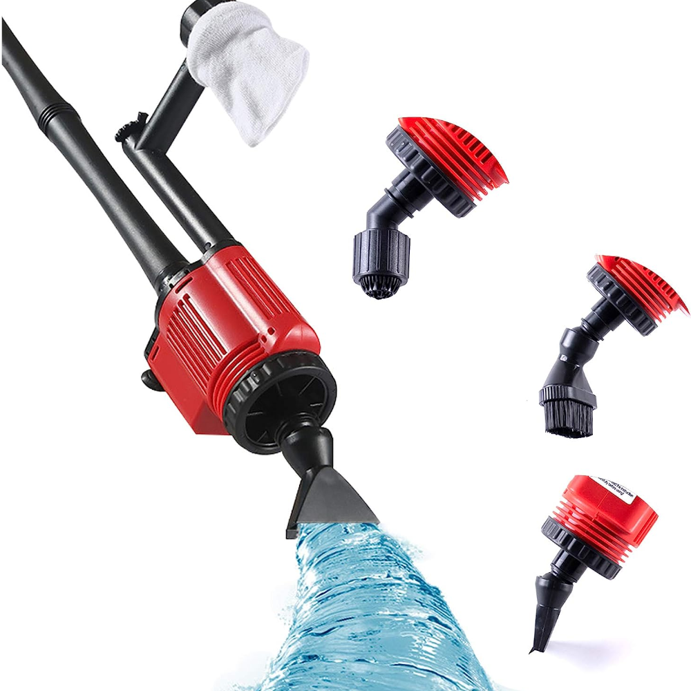 Aquarium Electric Siphon Pump Vacuum Cleaner Fish Tank Water Change Gravel Cleaning & Maintenance