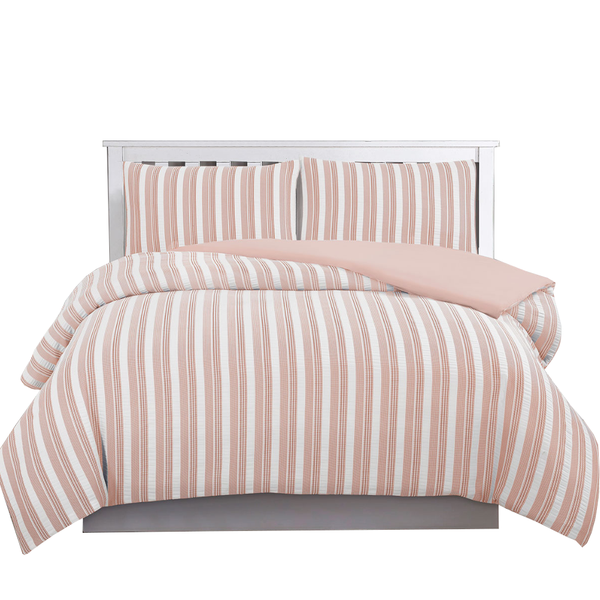 Single Ardor Cove Rose Dust (Similar To Peach Color) Seersucker Waffle Quilt Cover Set Quilt Covers