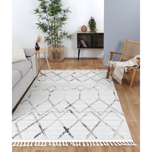 Rug Home Decor Ares 02 Cream Grey 200X290 Rugs