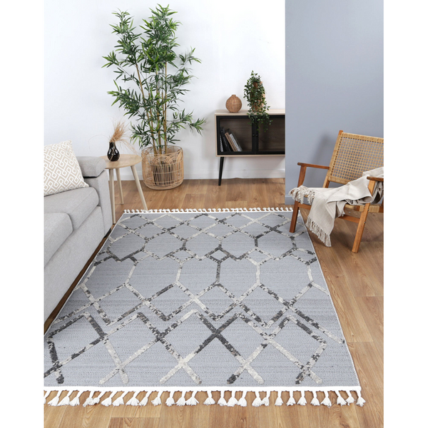 Rug Home Decor Ares 04 Grey Anthrasite 80X300 Rugs