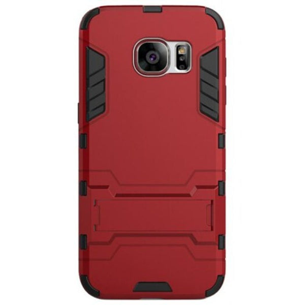 Armor All Inclusive Bracket Three One Matte Drop Proof Protective Shell Mobile Phone Case For Samsung Galaxy S7 Edge Red Wine Cases Covers & Skins