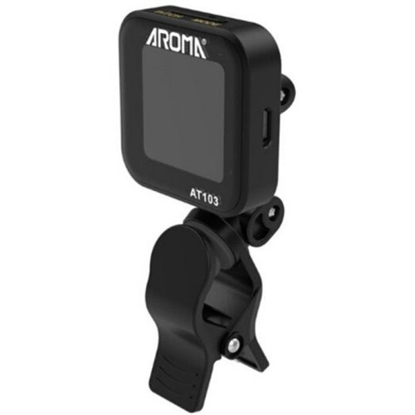 Aroma At 102 Clip On Tuner For Guitar Black Guitar Accessories