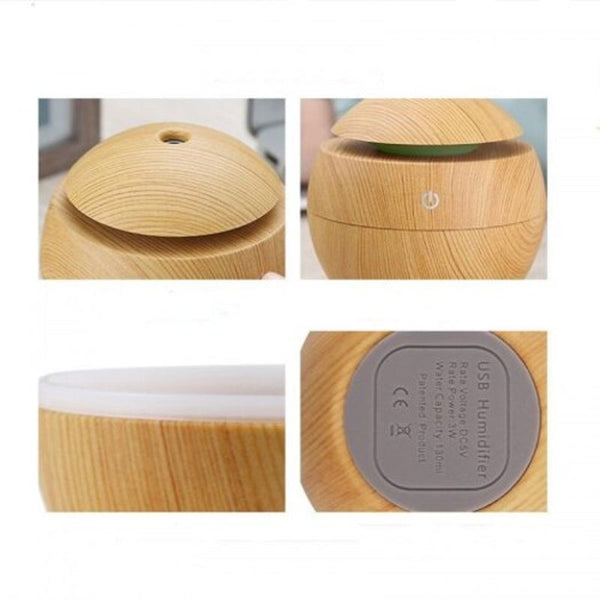 Aroma Essential Oil Diffuser 130Ml Cool Mist Humidifier Fall Leaf Brown Aromatherapy