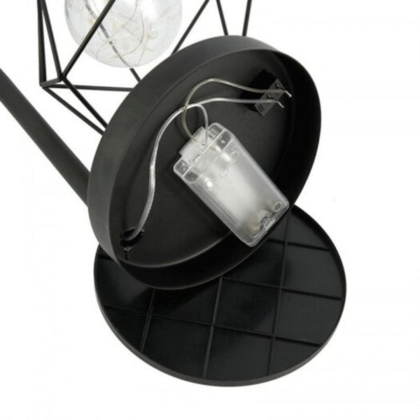 Art Minimalist Table Lamp Aa Battery Hollow Diamond Shape Reading For Bedroom Bedside Lighting Warm White Lamps