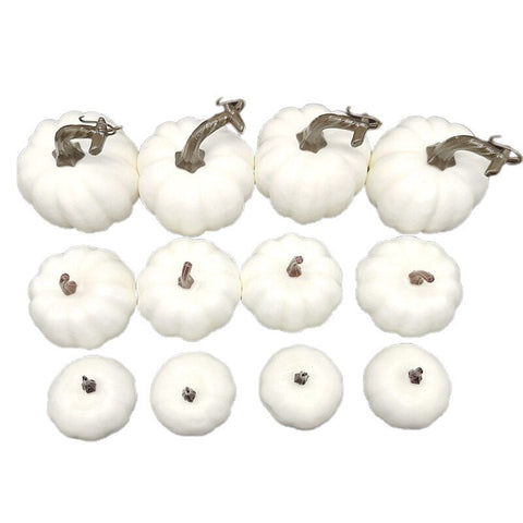 Artificial White Pumpkins Wedding Decor Halloween Fall Table Decoration 12Pcs Decorative Fruit & Vegetables