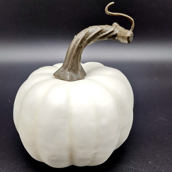 Artificial White Pumpkins Wedding Decor Halloween Fall Table Decoration 12Pcs Decorative Fruit & Vegetables