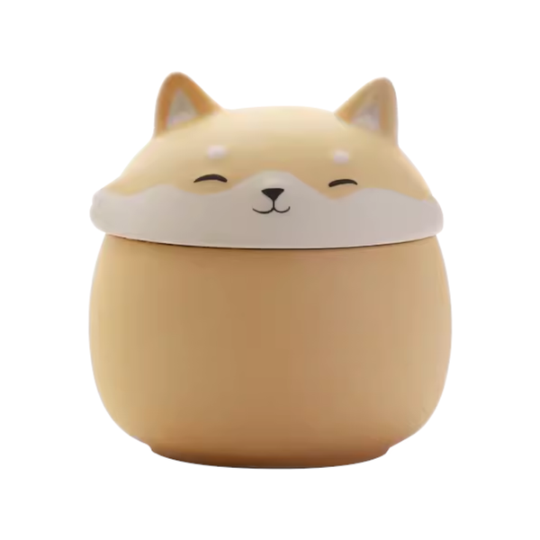 Artisan Ceramic Sealed Storage Jar With Animal Design Airtight Tea Preservation & Decorative Accent(Light Yellow) Canisters & Jars