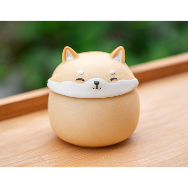 Artisan Ceramic Sealed Storage Jar With Animal Design Airtight Tea Preservation & Decorative Accent(Light Yellow) Canisters & Jars