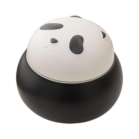 Artisanal Animal Shaped Ceramic Tea Storage Jar With Gift Box 140Ml Capacity Textured Finish(Black) Canisters & Jars