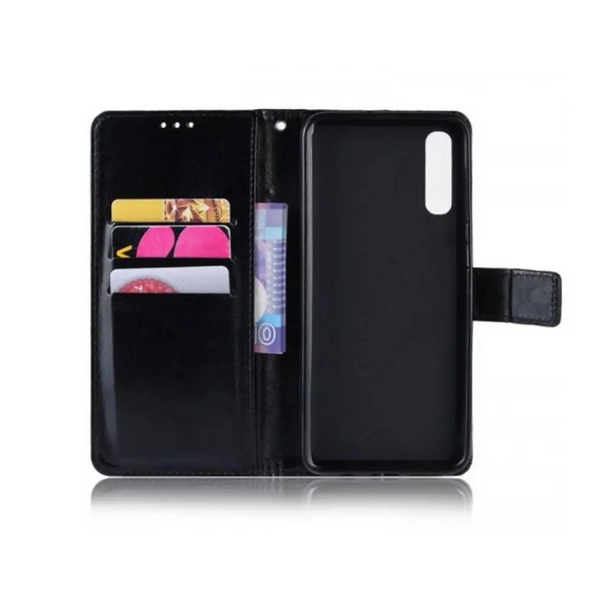 Leather Phone Case For Samsung A50s / Black
