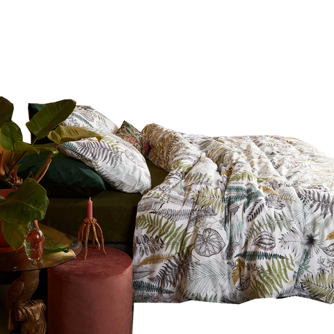 At Home Primeval Green Quilt Cover Set