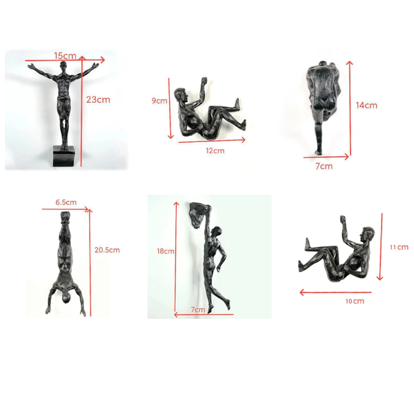 Athlete Rock Climbing Man Resin Background Wall Hanging Decor Sculpture Statue Sculptures & Figurines