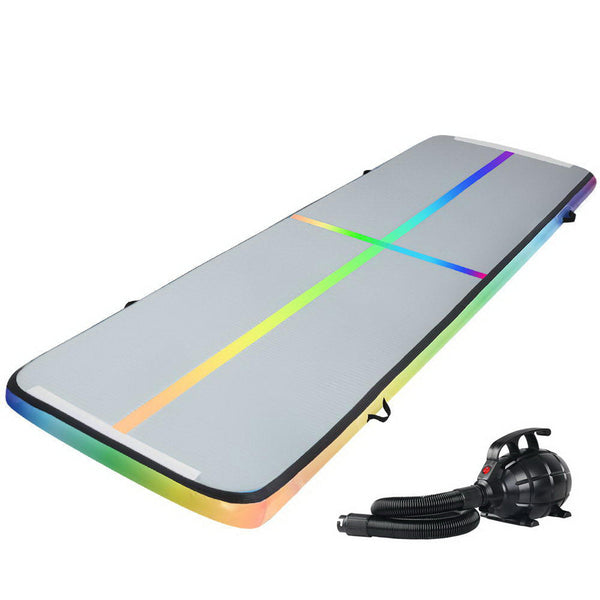 Everfit 4M Air Track Gymnastics Tumbling Exercise Mat Inflatable Mats + Pump Gymnastics Mats