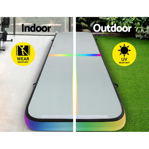 Everfit 4X1x0.2M Air Track Inflatable Tumbling Mat Gymnastics Yoga Gymnastics Mats