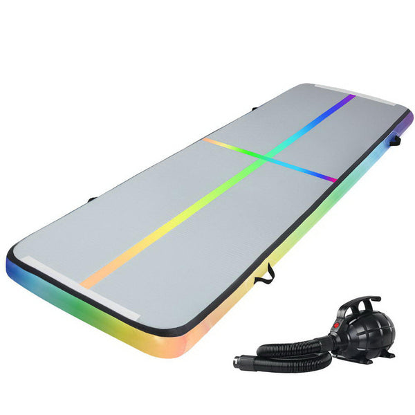 Everfit 4M Air Track Gymnastics Tumbling Exercise Mat Inflatable Mats 20Cm Thick + Pump Gymnastics Mats