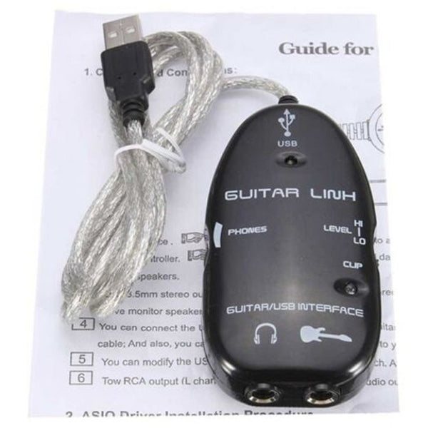 Audio Effects Regulator Guitar Interface Converter Adapter Black Guitar Accessories