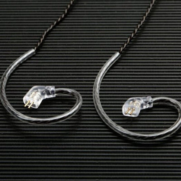 F300 Dynamic Driver Hifi Earbuds Cable 0.78Mm 2 Pin Silver Plated Oxygen Free Copper Earphone Wire Without Mic Black Cables & Adapters