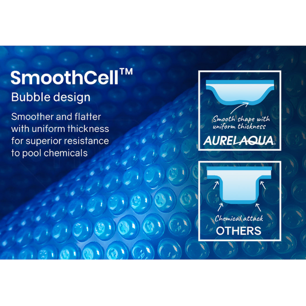 Aurelaqua Pool Cover 500 Micron 10X5m Solar Blanket Swimming Thermal Blue Pool Covers