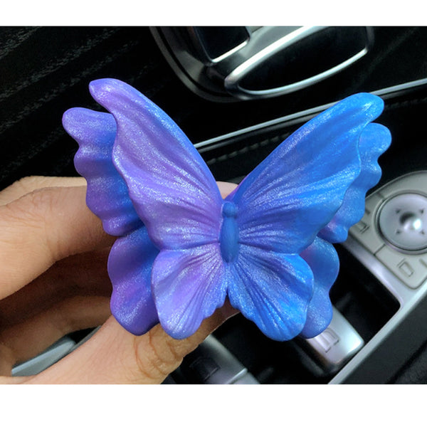 Aurora Purple Butterfly Set Of 3 Car Air Vent Clips Decorative Scent Diffuser Ornaments Air Fresheners