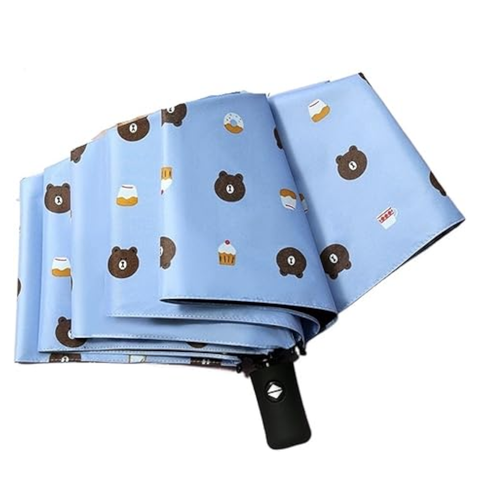 Auto Open/Close 8 Rib Sun & Rain Umbrella 98Cm Uv Protection Canopy(Sky Blue) Umbrellas