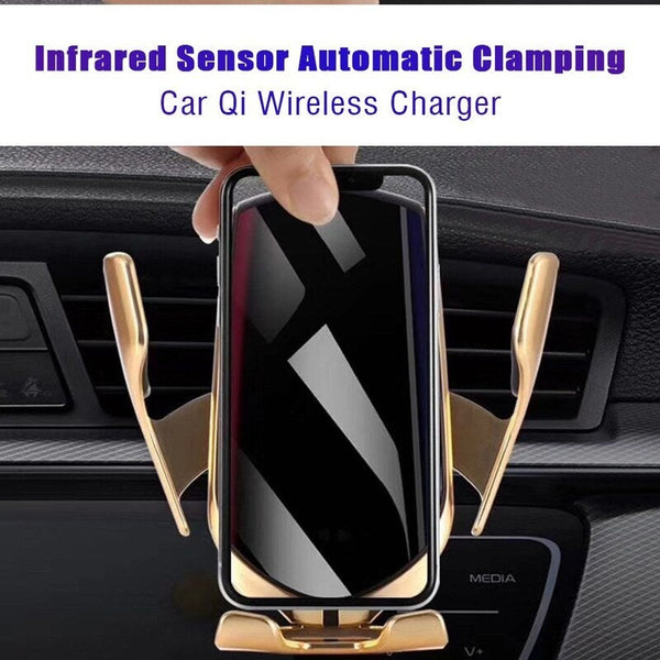 Automatic Clamping 10W Car Wireless Charger Air Vent Phone Holder Charging Stand Chargers & Cradles