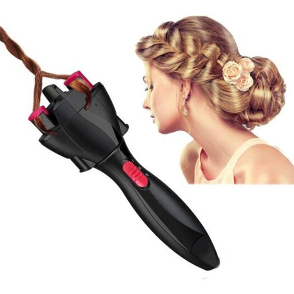 Automatic Diy Hairstyle Quick Electric Braiding Tool Black Rollers & Curlers