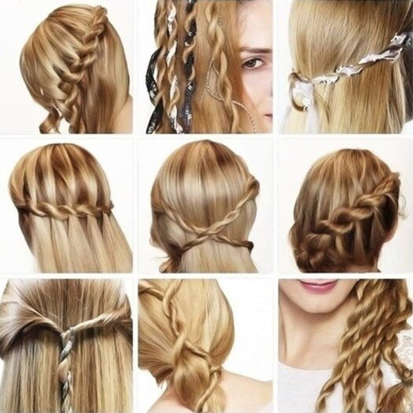 Automatic Diy Hairstyle Quick Electric Braiding Tool Black Rollers & Curlers