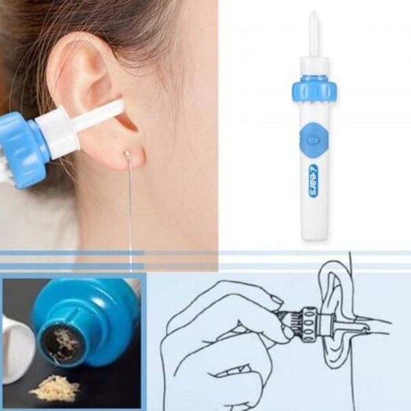Automatic Ear Wax Removal Tool Electric Earpick Portable Ears Cleaning Device White Ear Wax Removers