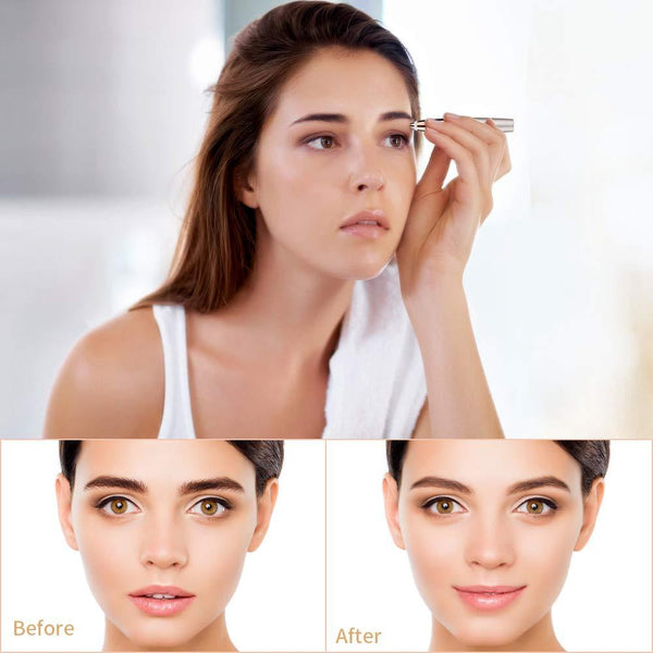Electric Eyebrow Trimmer Brows Hair Remover Led Light Clippers & Trimmers