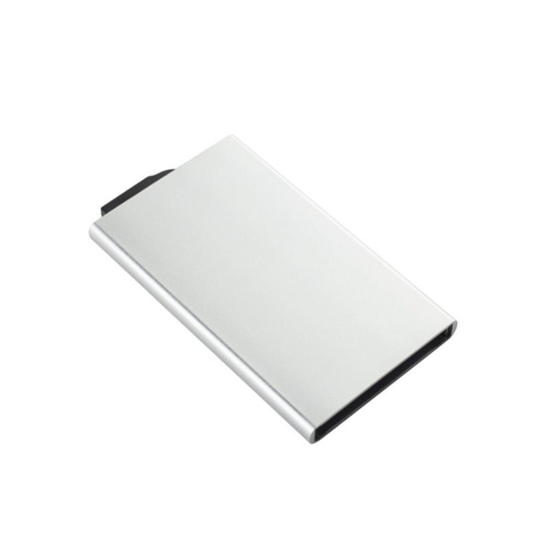Automatic Pop Up Credit Card Case Business Anti Theft Brush Magnetic Rfid Id & Document Holders